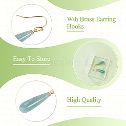 1 par de pendientes colgantes de amazonita natural&nbsp;EJEW-TA0001-85