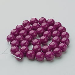 Cuentas mashan naturales redondos del jade hebras&nbsp;X-G-D263-10mm-XS12