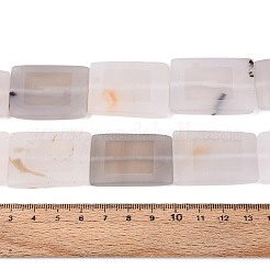 Hilos de cuentas de ágata blanca natural teñida&nbsp;G-T144-25B-01