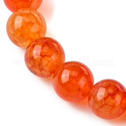 Braccialetti elasticizzati da donna con perline di agata naturale rotonda con vene di drago da 8 mm&nbsp;BJEW-TA00532