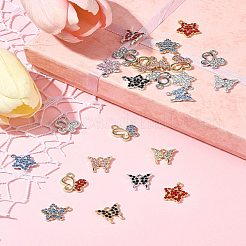 24 Stück 6 Stile Rack-Plating-Legierung Charms&nbsp;FIND-FS0003-09