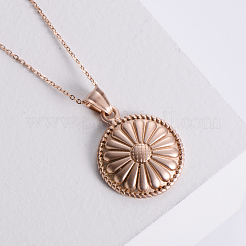 Collane con ciondolo a forma di fiore in acciaio inossidabile&nbsp;SH1831