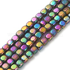 Placage sous vide pvd électrodéposition de brins de perles d'hématite synthétique non magnétiques&nbsp;G-YW0001-48C