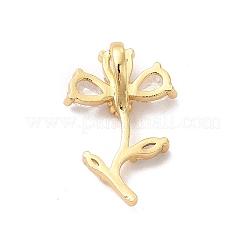 Cremagliera placcatura micro ottone spianare pendenti zirconi&nbsp;KK-B068-23G