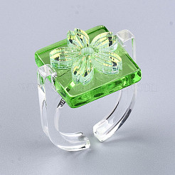 Transparente Manschettenringe aus Harz&nbsp;RJEW-T017-03A