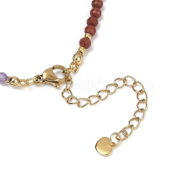 Chakra-Armbänder aus natürlichen Edelsteinsplittern und Perlen für Frauen&nbsp;BJEW-JB11631-01