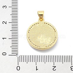 Pendenti in zirconi cubici trasparenti in micro pavè di ottone&nbsp;KK-A221-09G