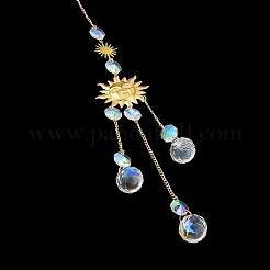 Grandi decorazioni pendenti a goccia in vetro&nbsp;HJEW-M005-05A-G