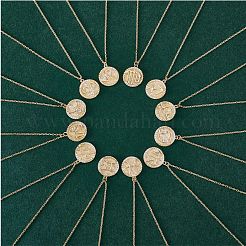 925 Sterlingsilber-Halskette mit 12 Sternbildern&nbsp;JN1089F