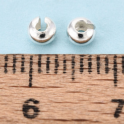 925 Crimpperlenabdeckungen aus Sterlingsilber&nbsp;STER-T008-37S-03