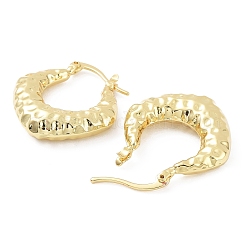 Pendientes de aro con rombos de latón chapado en rack&nbsp;EJEW-B027-06G