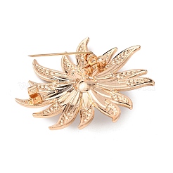 Spille a forma di fiore blu con strass di cristallo in lega&nbsp;JEWB-P054-02G