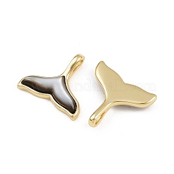 Natürliche schwarze Lippenmuschel Walschwanz Charms&nbsp;KK-A269-58G