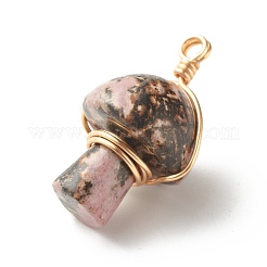 Pendentifs en rhodonite naturelle&nbsp;PALLOY-JF01134-03