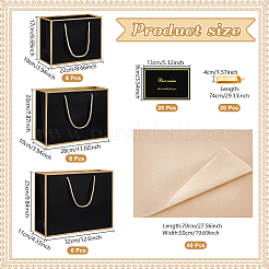 20 Stück Geschenktüten aus Papier in 3 verschiedenen Ausführungen mit goldfarbenem Polyesterband&nbsp;ABAG-WA0001-36B
