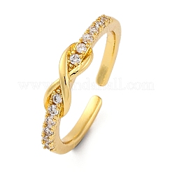 Polsini in ottone con micro pavé di zirconi trasparenti&nbsp;RJEW-G337-22G