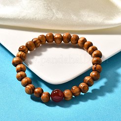 Holz Perlen Stretch-Armbänder&nbsp;BJEW-JB01941