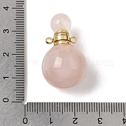 Pendentifs de bouteille de parfum en quartz rose naturel&nbsp;GG-CBA7610-02G-03
