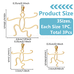 3 pièces 3 styles de pendentifs en laiton&nbsp;KK-WR0001-63G
