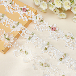 3 yard 3 style dentelle bordure motif de fleurs colorées bricolage rubans de garniture brodés&nbsp;DIY-GF0004-39