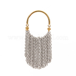 Fingerringe aus 304 Edelstahl mit Kettenquaste für Damen&nbsp;JT9065