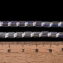 Chapelets de perles en verre transparent électrolytique&nbsp;LS-EGLA-Q132-03A-A01