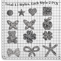 26 Stück 13 Stile Harz-Hotfix-Strass&nbsp;DIY-PH0035-34