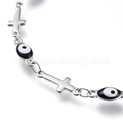 Bracelets à maillons en acier inoxydable 304&nbsp;BJEW-M203-06P-A