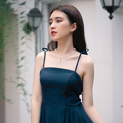 Collana lariat con perline di perle di conchiglia&nbsp;NJEW-TA00062
