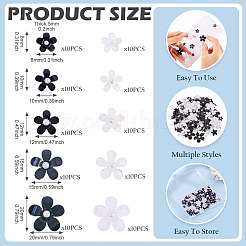 100 cabochon en résine à 10 styles de fleurs&nbsp;RESI-TA0004-28A