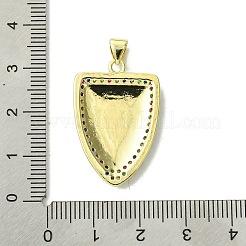 Pendenti con micro pavé di zirconi cubici in vero ottone placcato oro 18k per la festa della mamma&nbsp;KK-H472-15G-01