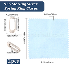 2 Stück 925 Sterlingsilber-Federtorringe&nbsp;STER-BBC0008-74