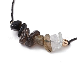 Braccialetto di perline intrecciate con pietre preziose&nbsp;BJEW-JB11013-05