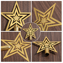 Christbaumschmuck aus Kunststoff in Sternform&nbsp;AJEW-WH20004-17D
