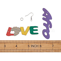 Kits de fabrication de boucles d'oreilles de style mot bricolage&nbsp;DIY-TA0008-61