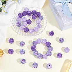 45 Stück 3 Farben Harz Strass Bubblegum Ball Perlen&nbsp;RESI-ME0001-38