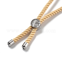 Bracciali in argento con cordino di nylon intrecciato&nbsp;LS-DIY-B066-03P-20
