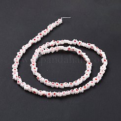 Millefiori a mano fili di perline di vetro&nbsp;LAMP-J035-4mm-64