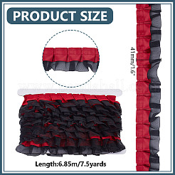 7.5 Yards doppelter Spitzenbesatz aus Polyester zum Aufnähen von Dekorationen&nbsp;OCOR-HY0001-51D