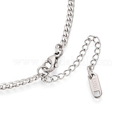 3 mm Panzerkettenhalsketten aus 304 Edelstahl&nbsp;NJEW-N059-01P