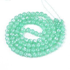 Chapelet de perles en verre baking paint&nbsp;DGLA-N015-8mm-07