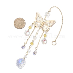 Décoration pendentif papillon creux en laiton&nbsp;HJEW-TA00223