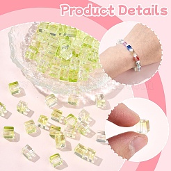 100 pièce de perles de verre transparentes peintes à la cuisson&nbsp;DGLA-YW0001-35E