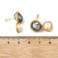 Ohrstecker mit Messingdraht&nbsp;EJEW-P302-04G