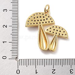 Cremagliera placcatura micro ottone spianare pendenti zirconi&nbsp;KK-Z071-82G-02