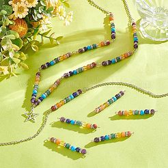 20 Stück Chakra-Verbindungsanhänger aus natürlichem und synthetischem Edelstein&nbsp;FIND-HY0001-32