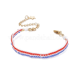 Bracciali di perline di vetro fatti a mano per le donne&nbsp;BJEW-MZ00156-02