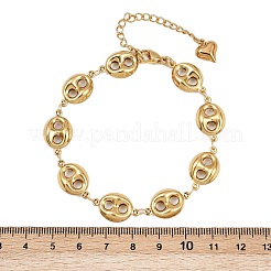 304 Edelstahl Kaffeebohnen Gliederkettenarmbänder&nbsp;BJEW-D359-14A-G