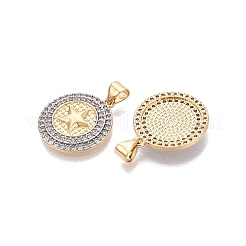 Messing micro pave klare zirkonia anhänger&nbsp;KK-N287-44GP-04