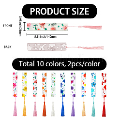 20 Stück Acryl-Lesezeichen in 10 Farben.&nbsp;AJEW-SP0003-38